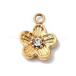 Breloques pavées de strass en acier inoxydable 304&nbsp;STAS-G369-10G