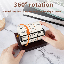 Rotierender ewiger Datumskalender aus Holz&nbsp;AJEW-WH0696-108
