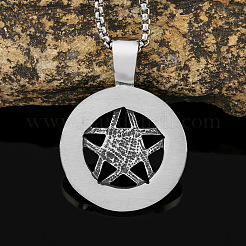 Pentagramm-Anhängerketten aus 304 Edelstahl für Männer&nbsp;FS-WGA1565-01