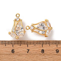 Ottone micro spianare pendenti zirconi&nbsp;KK-K382-46G