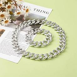 Ensemble de bracelet et collier de chaîne gourmette faits à la main&nbsp;SJEW-JS01202