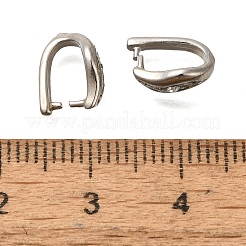 Placcatura sottovuoto pvd ecologica e ottone placcato a lunga durata con ganci a pizzico in strass&nbsp;KK-S402-04P-NR