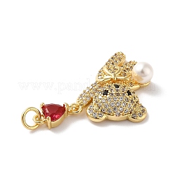 Porte micro ouvrent pendentifs zircone cubique en laiton de placage&nbsp;X-KK-A160-14G