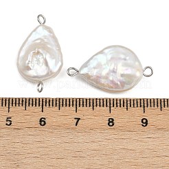 Ciondoli a forma di goccia con perla d'acqua dolce naturale Keshi&nbsp;STAS-D378-15P
