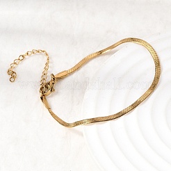Schlangenkettenarmbänder aus 304 Edelstahl für Damen&nbsp;BJEW-P389-01G