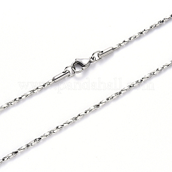 Anlaufgeschützte Boston-Gliederkette aus Edelstahl 304&nbsp;NJEW-S420-006B-P