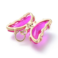 Pendentif en laiton micro pave zircone cubique transparente&nbsp;ZIRC-P079-B02-06