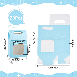 Boîtes de rangement de cadeaux en papier avec fenêtre visible&nbsp;CON-WH0110-003A-01