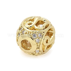 Perline zirconi micro pave  in ottone&nbsp;KK-Z095-04G-10