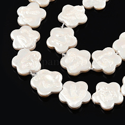 Placcatura fili di perline di conchiglia d'acqua dolce naturale&nbsp;SHEL-N026-232
