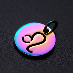 Regenbogenfarbe Ionenplattierung (IP) 201 Edelstahl Charms&nbsp;STAS-Q201-JN166-5