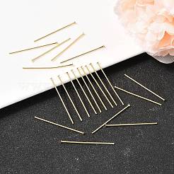 Alfileres de cabeza plana de latón Shegrace&nbsp;XGR0085G-33G