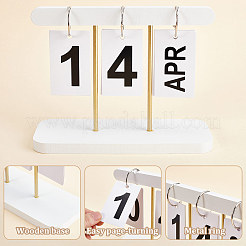 Holz-Flip-Ewiger Tischkalender&nbsp;DJEW-WH0039-83B