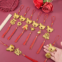 32 pendentif décoratif en plastique représentant un cheval&nbsp;HJEW-WR0001-27