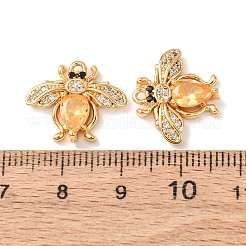 Pendentifs avec zircon cubiques à micro-pavés en laiton&nbsp;KK-A284-16G-03