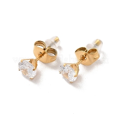 Collana con pendente a farfalla in zirconi chiari e orecchini a bottone con diamanti&nbsp;SJEW-M099-05G