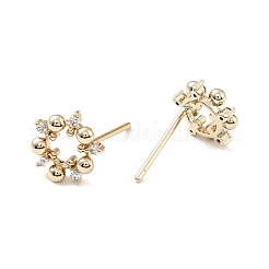 Aretes de aro con circonita cúbica transparente&nbsp;EJEW-C028-10G