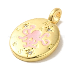 Colgante micropavé cubic zirconia de latón&nbsp;KK-Z042-23G-03