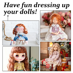 4 stücke 4 farben hohe temperatur faser lange instant-nudeln lockige frisur puppe perücke haar&nbsp;DOLL-DC0001-03