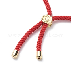 Braccialetto scorrevole in pietra di luna sintetica a 2 colori e ottone con perline a cuore&nbsp;BJEW-JB08852
