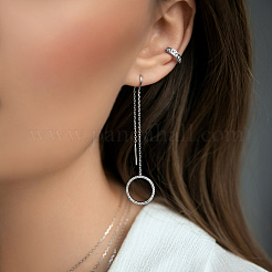 S925 Silber Zirkon geometrische Ohrringe und Halskette Schmuck-Set für Frauen&nbsp;IQ8256-3