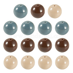 15pcs 3 couleurs perles acryliques opaques&nbsp;SACR-TADJ0001-04