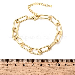 Messing-Büroklammer-Kettenarmbänder für Frauen&nbsp;LS-BJEW-H639-09G