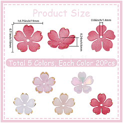 120 tapa de cuentas acrílicas de 6 colores.&nbsp;OACR-BM0001-11B