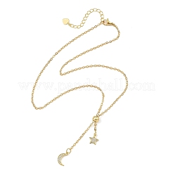 Verstellbare Lariat-Halsketten aus Messingkabel&nbsp;NJEW-JN06141
