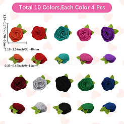 40 Stück 10 Farben Blumen-Vlies-Zubehör&nbsp;DIY-CY0001-73B