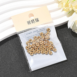 Perles d'espacement en laiton Shegrace micro-pavé de zircone cubique transparente&nbsp;XGRQ1U281-308G