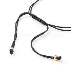 Pulseras de cuentas trenzadas de hilo de nylon ajustable&nbsp;BJEW-JB06262-01