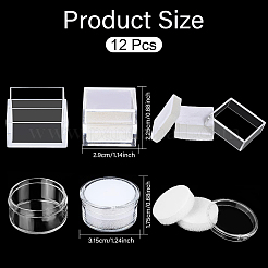 20 scatola di plastica trasparente con diamanti sfusi in 4 stili&nbsp;CON-CA0001-023