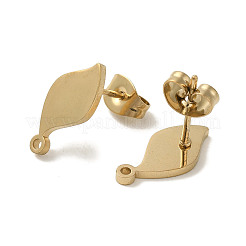 Boucles d'oreilles à tige en acier inoxydable 304 avec placage ionique (IP)&nbsp;STAS-I206-25G