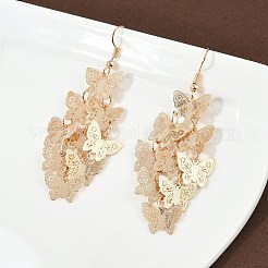 Schmetterlings-Ohrhänger aus 430er Edelstahl&nbsp;EJEW-A137-05KCG
