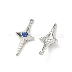 Colgantes de rhinestone de acero inoxidable 304&nbsp;STAS-L308-04B-P