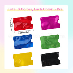 30 pz 6 colori porta biglietti da visita in alluminio e plastica&nbsp;AJEW-DJ0004-33