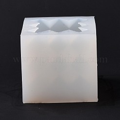 Facettierte rhombusförmige Würfel aus lebensmittelechtem Silikon&nbsp;DIY-D097-09