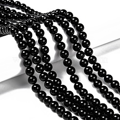 Natürliche augenlose Obsidianperlenstränge&nbsp;G-K123-06-8mm
