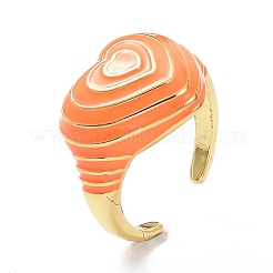 Anillos de brazalete de latón esmaltado&nbsp;RJEW-P023-21G