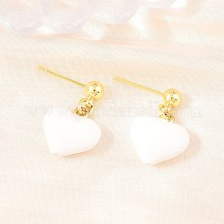 Orecchino a bottone in ottone smaltato&nbsp;EJEW-Z164-19G