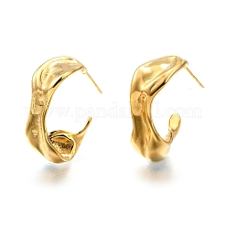 Pendientes redondos de acero inoxidable 304 con revestimiento iónico (IP)&nbsp;EJEW-K244-44G