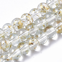 Trasparenti a spruzzo dipinto fili di perle di vetro&nbsp;GLAA-N035-03D-B-M
