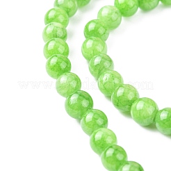 Chapelets de perles rondes en jade de Mashan naturelle&nbsp;X-G-D263-6mm-XS17