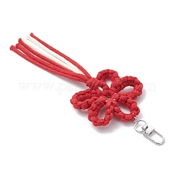 4 pz di decorazioni pendenti in fili di cotone a forma di fiore&nbsp;HJEW-TA00399