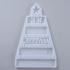 Weihnachten DIY Anhänger Silikonformen&nbsp;X-DIY-D049-06