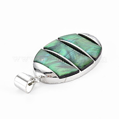 Coquille d'ormeau naturel / coquille paua gros pendentifs&nbsp;SHEL-N333-009A-B01