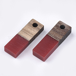 Pendentifs en bois de résine et de noyer&nbsp;RESI-S358-19I