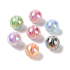 10 pièces de perles acryliques de couleurs de placage uv&nbsp;OACR-S146-01K