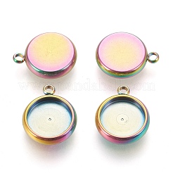 Pendentifs cabochons en acier inoxydable 304 avec placage ionique (IP)&nbsp;STAS-K202-03D-M